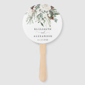 Éventail Élégant programme de mariage à feuillage persistan (Devant)