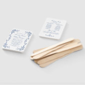 Éventail Élégant programme de mariage aux fleurs de France (Non-assemblé)