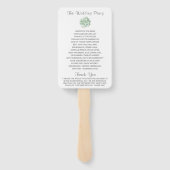 Éventail Élégant Programme de Mariage aux Succulentes Vert  (Dos)