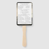 Éventail Élégant programme de mariage catholique Rose (Dos)