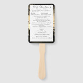 Éventail Élégant programme de mariage catholique Rose (Devant)