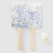 Éventail Élégant programme de mariage Clematis Periwinkle (Devant et derrière)