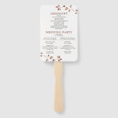 Éventail Élégant programme de Mariage de automne d'esperlue (Dos)