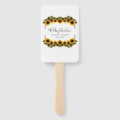 Éventail Élégant programme de mariage de bouquet de tournes (Dos)