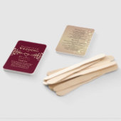 Éventail Élégant programme de mariage de Bourgogne Ventilat (Non-assemblé)