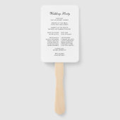 Éventail Élégant programme de mariage de cadres floraux (Dos)