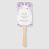 Éventail Élégant programme de mariage de jardin Lavender Ar (Dos)