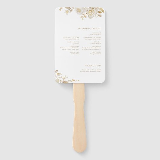 Éventail Élégant programme de mariage de l'arc floral botan (Dos)