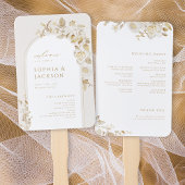 Éventail Élégant programme de mariage de l'arc floral botan