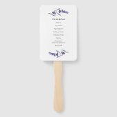 Éventail Élégant programme de mariage de lavande florale (Dos)