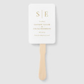 Éventail Élégant programme de mariage de Monogramme Or Mode (Devant)