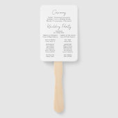 Éventail Élégant programme de mariage de prés Fleurs sauvag (Dos)