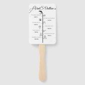 Éventail Élégant programme de mariage de script et chronolo (Dos)