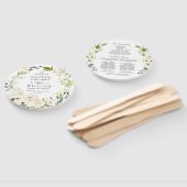 Éventail Élégant programme de mariage des Roses Blanches (Non-assemblé)