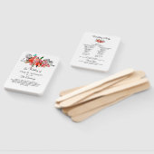 Éventail Élégant programme de mariage des ventilateurs flor (Non-assemblé)