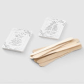 Éventail Élégant programme de mariage Feuille en argent (Non-assemblé)