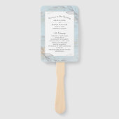 Éventail Élégant programme de mariage Feuille en argent (Devant)