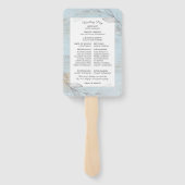 Éventail Élégant programme de mariage Feuille en argent (Dos)