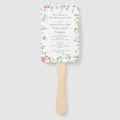 Éventail Élégant programme de mariage Fleur sauvage (Devant)