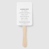 Éventail Élégant programme de mariage floral (Dos)