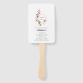 Éventail Élégant programme de mariage floral (Devant)