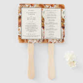 Éventail Elégant programme de mariage floral d'automne (Devant et derrière)
