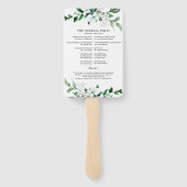 Éventail Élégant programme de mariage géométrique floral ve (Dos)