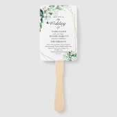 Éventail Élégant programme de mariage géométrique floral ve (Devant)