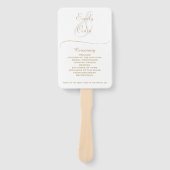 Éventail Élégant programme de mariage Gold (Devant)