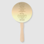 Éventail Élégant programme de mariage Gold (Dos)