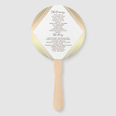 Éventail Élégant programme de mariage Gold (Dos)