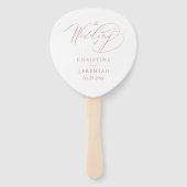 Éventail Élégant programme de mariage Gold Rose blanche (Devant)