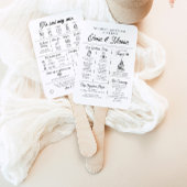 Éventail Élégant Programme de Mariage Infographique Moderne