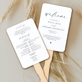 Éventail Élégant programme de mariage minimaliste