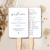 Éventail Élégant programme de mariage minimaliste