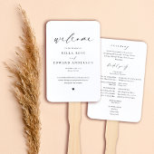 Éventail Élégant programme de mariage minimaliste