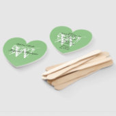 Éventail Élégant Programme de Mariage Monogramme Blanc sur  (Non-assemblé)