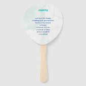 Éventail Élégant programme de mariage personnalisé Fleur Bl (Dos)