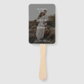 Éventail Élégant programme de mariage romantique rose Rose (Devant)