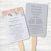 Éventail Élégant programme de mariage Rose or aquarelle