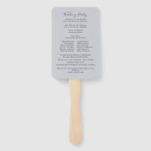 Éventail Élégant programme de mariage Rose or aquarelle (Dos)