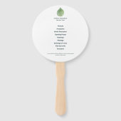 Éventail Élégant programme de mariage vert Eucalyptus feuil (Dos)
