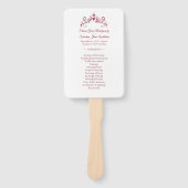 Éventail Élégant programme de mariage Vintage Romance Bourg (Devant)