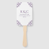 Éventail Élégant programme de mariage | Vintage - Violet (Devant)