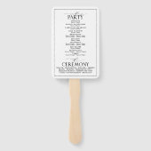 Éventail Élégant programme de monogramme de calligraphie no (Dos)