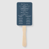 Éventail Élégant programme de ventilateur Mariage victorien (Dos)