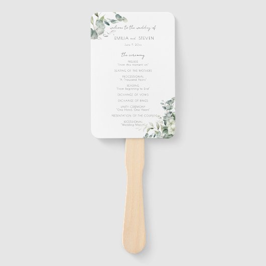 Éventail Élégant programme de verdure des eucalyptus (Devant)