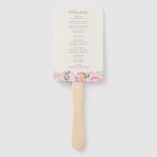 Éventail Élégant programme floral (Dos)