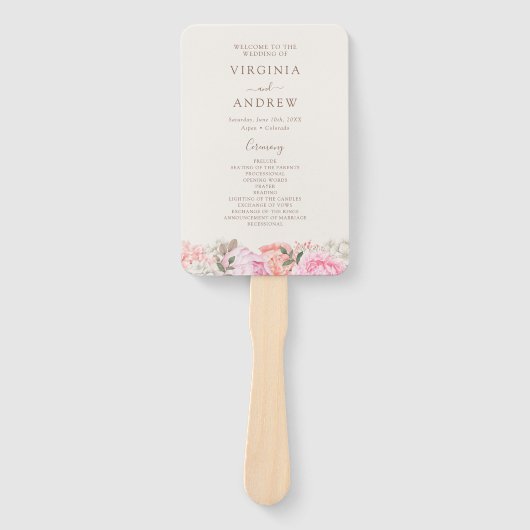 Éventail Élégant programme floral (Devant)