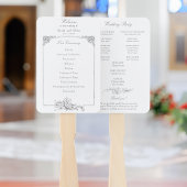Éventail Élégant Programme Floral Rococo Français
